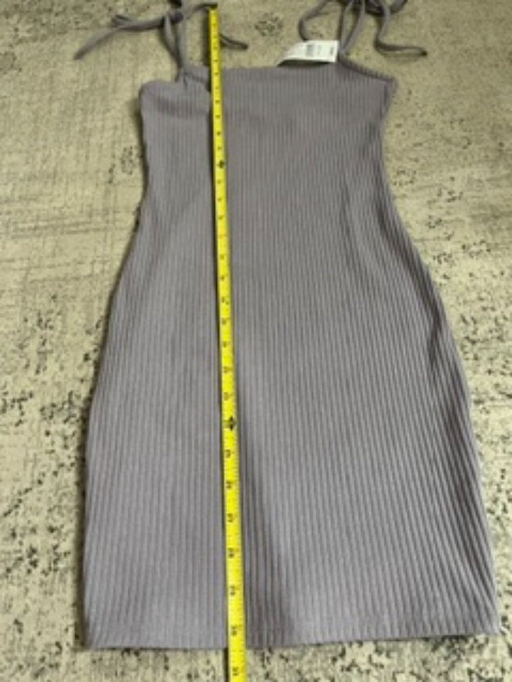 🧡3/$15  NWT Pacsun L.A. Hearts Bodycon Lavender Mini Dress Tie-Up Straps XS - Picture 3 of 6
